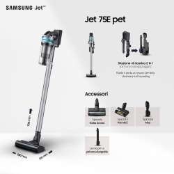 Aspiradora vertical Samsung Jet75E Pet VS20B75AGR1