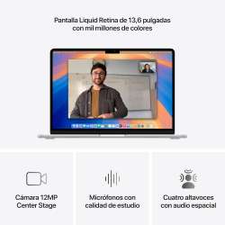 Apple Macbook Air 13,6"/ M4 10-Core CPU/ 16GB/ 256GB SSD/ 8-Core GPU/ Azul