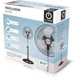 Ventilador de pie 10", 3 Velocidades. Potencia: 45W. ELECTROTEK ET-F10SF