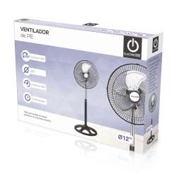 Ventilador de pie Ø12", 3 velocidades. Potencia: 35W. ELECTROTEK ET-F14SF