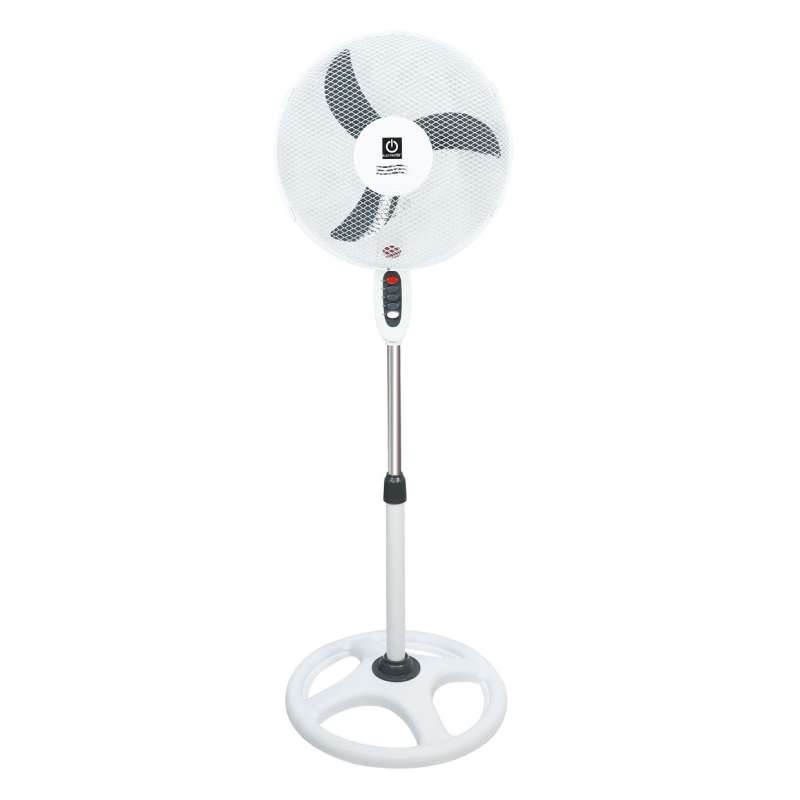 Ventilador de pie Ø16”, 3 velocidades, altura regulable y luz de cortesía. ELECTROTEK ET-F16SFV2