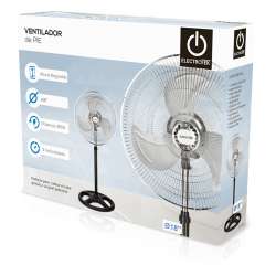 Ventilador de pie 18", 3 Velocidades, 80W. ELECTROTEK ET-F18SF.