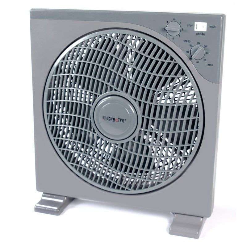 Ventilador Cuadrado 12" Box Fan, 3velocidades, potencia 40W. ELECTROTEK ET-F12BX