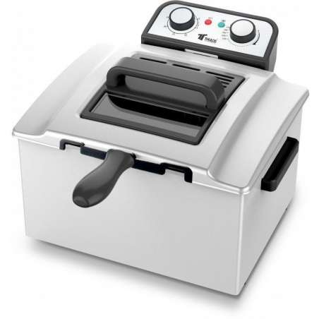 Freidora eléctrica 5 litros, cuenta con 1 cestra grande y 2 pequeñas. THULOS TH-FR5L