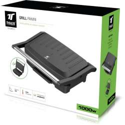 Grill Panini revestimiento antiadherente, 1000W, apertura 105º. THULOS TH-GP211