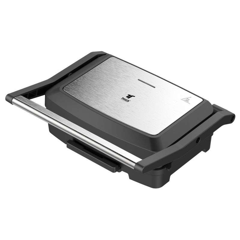 Grill Panini revestimiento antiadherente, 1000W, apertura 105º. THULOS TH-GP214