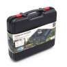 Cocina portátil dual, funciona con cartucho de gas o botella de gas externa. THULOS TH-GS019