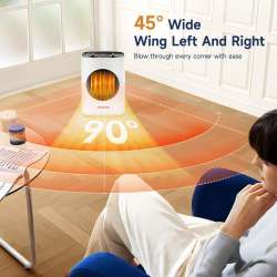 Calefactor Cerámico Aigostar 1800W, 2 Velocidades, Oscilación