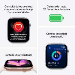 Apple Watch Series 11 GPS + Celular 46mm Aluminio Oro Rosa con Correa Deportiva Rosa Claro M/L
