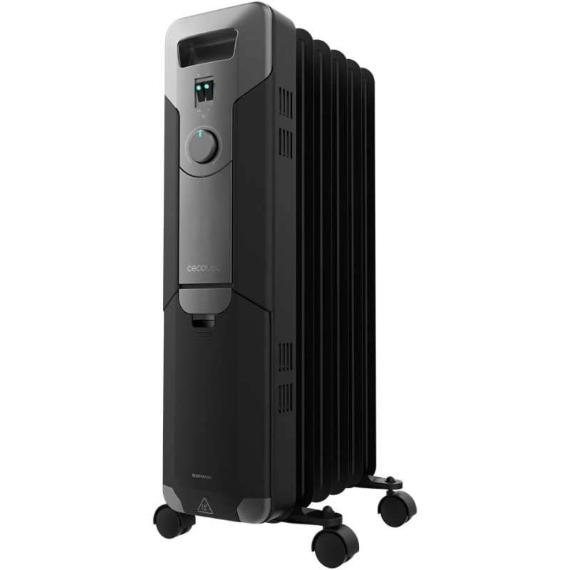 Cecotec Radiador Eléctrico de Aceite ReadyWarm 5000 Space Black. 5 Módulos, Bajo Consumo, 1000 W