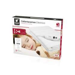 Calientacamas eléctrico 150*80 cm., lavable, 3 temperaturas, 60W