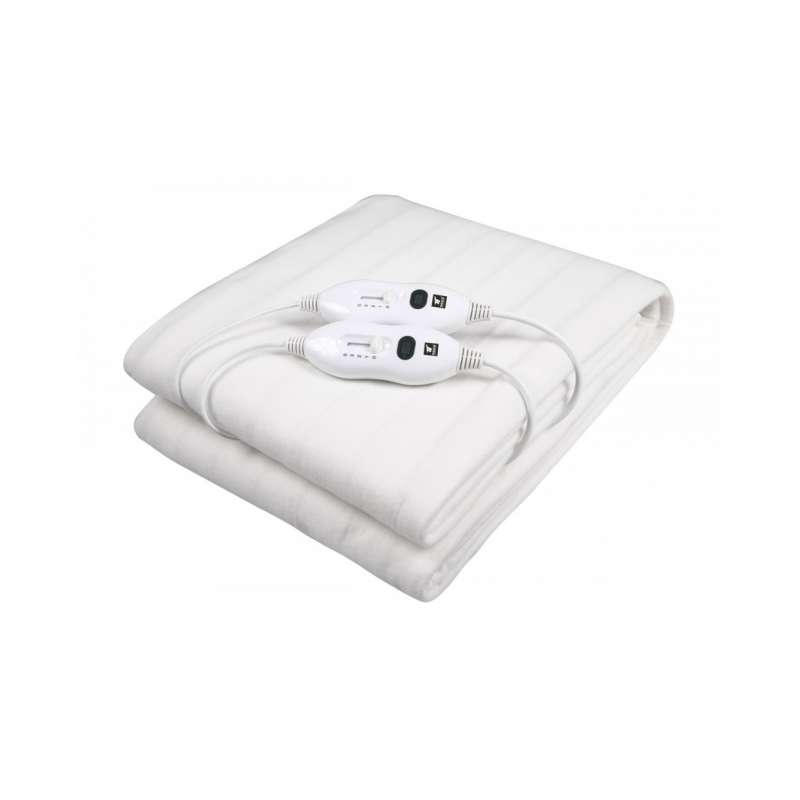 Calientacamas eléctrico 160*140 cm, lavable, 2 temperaturas, 2 controles regulables, 2*60W