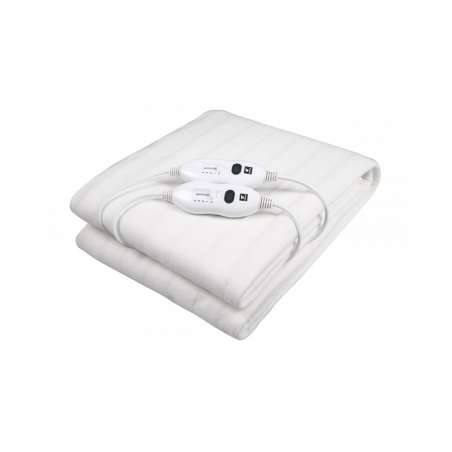 Calientacamas eléctrico 160*140 cm, lavable, 2 temperaturas, 2 controles regulables, 2*60W