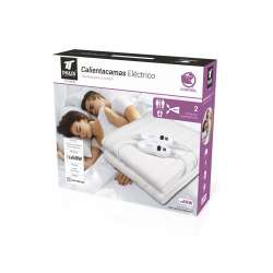 Calientacamas eléctrico 160*140 cm, lavable, 2 temperaturas, 2 controles regulables, 2*60W