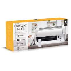 Calefactor eléctrico mural, 2 ajustes de calor, 1000-2000W