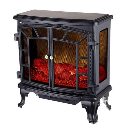Chimenea eléctrica con efecto llama y leña decorativa 2000W