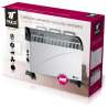 Calefactor convector con turbo ventilador, 3 ajustes de temperatura  750W / 1250W / 2000W.