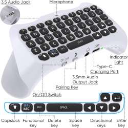 Teclado inalámbrico Bluetooth Game Chatpad para Playstation 5