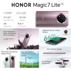 Honor Magic7 Lite 5G 8GB/256GB Negro o Purpura