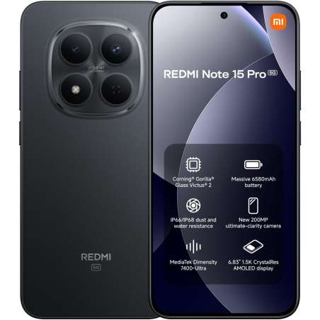 Xiaomi Redmi Note 15 Pro 5G 8GB/ 256GB Negro