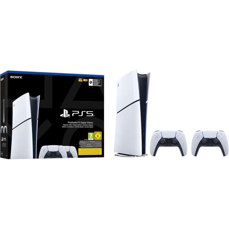 PS5 Slim Digital 825GB/ Incluye 2 Mandos Dual Sense/ Chassis E