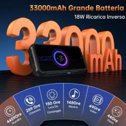 Oukitel WP100 Titan 6.8" 5G 16GB/512GB 33000 mAh con Proyector