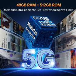 Oukitel WP100 Titan 6.8" 5G 16GB/512GB 33000 mAh con Proyector