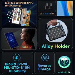 Tablet Cubot TAB KingKong 2 4G 16GB/256GB Negra